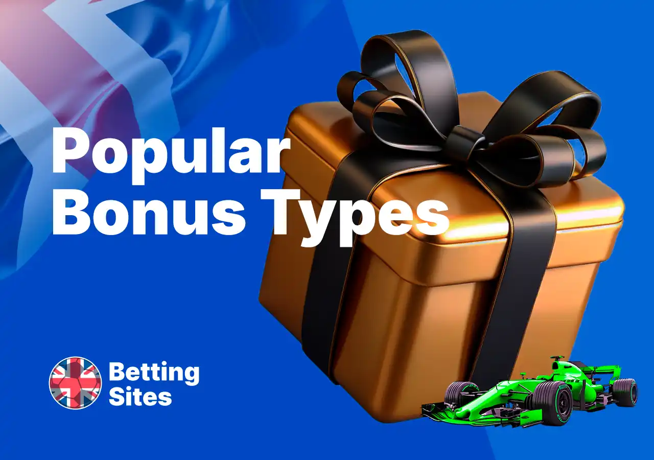 Popular bonus types available in F1 betting sites